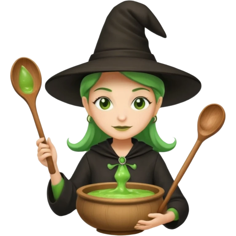 green witch cooking potion emoji