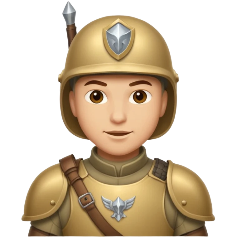 A swift auxiliary soldier in lighter armor, confidently smirks as he prepares to charge.
 emoji