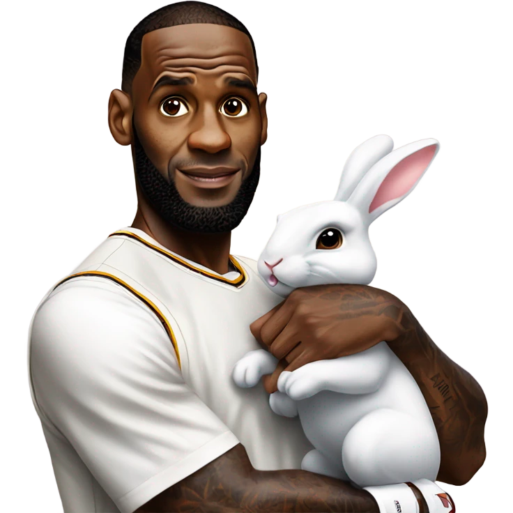 lebron james with a bunny emoji