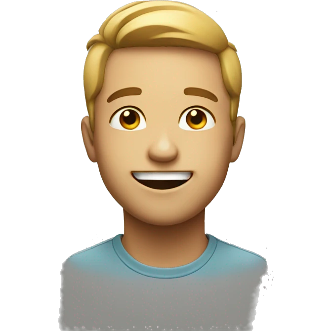 Smiling looking up emoji