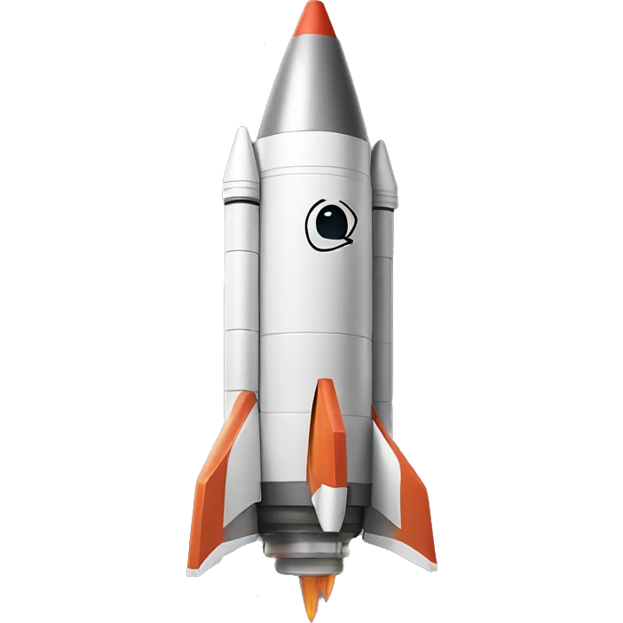 A cool rocket emoji emoji