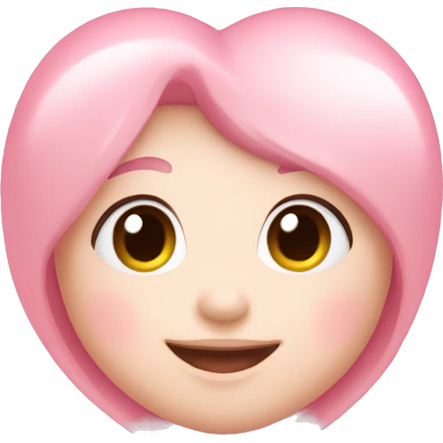 A cute baby pink heart  emoji