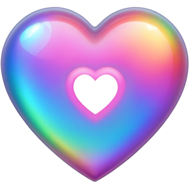 heart with a holographic shine emoji