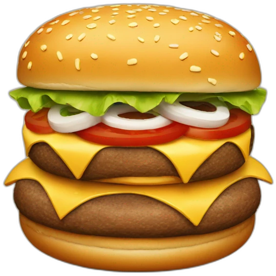 Burger with a heart emoji
