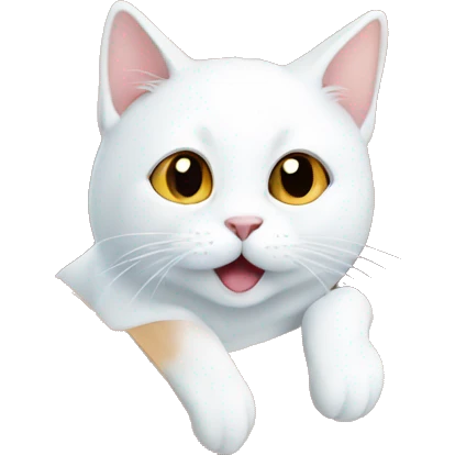 White cat in box emoji