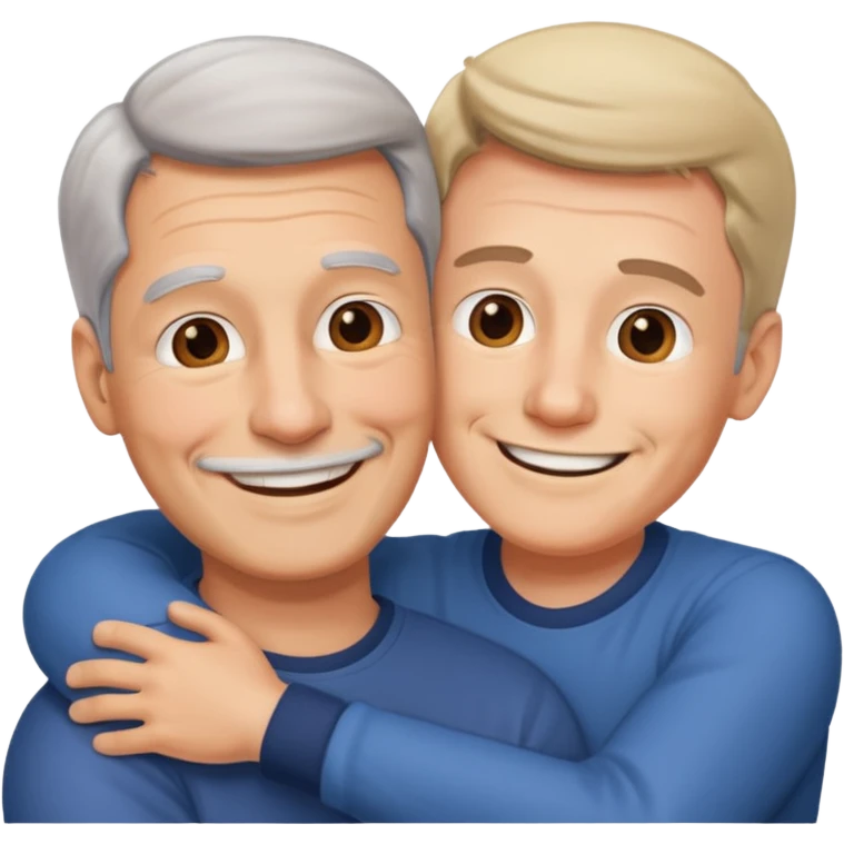father-in-law and son-in-law hugging emoji