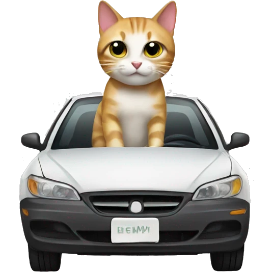 Car cat emoji