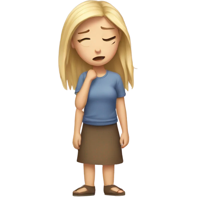 Girl tired emoji