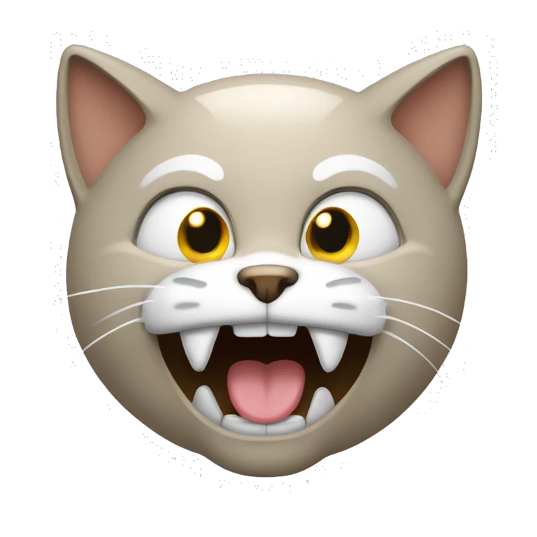 un chat méchant emoji