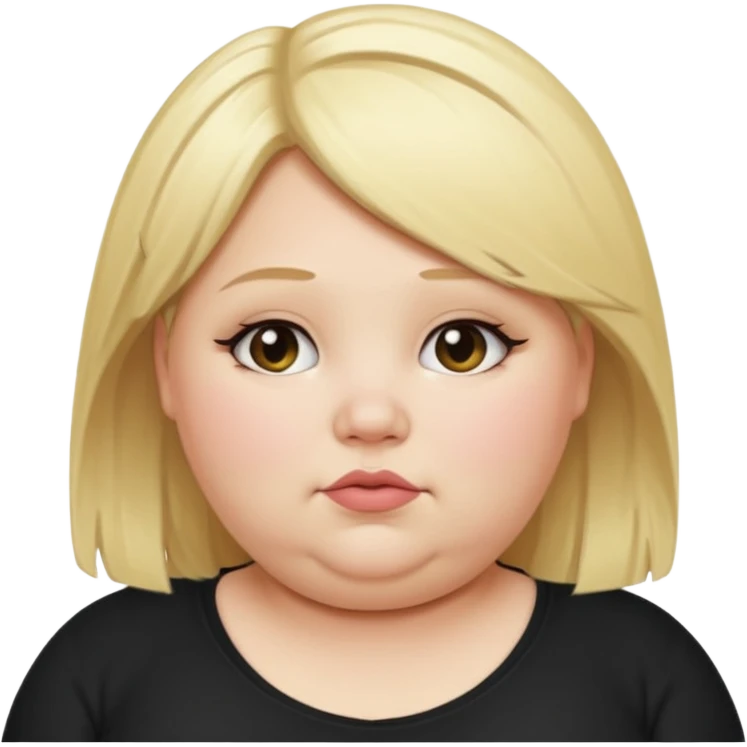 Fat emo female with blonde hair and double chin  emoji