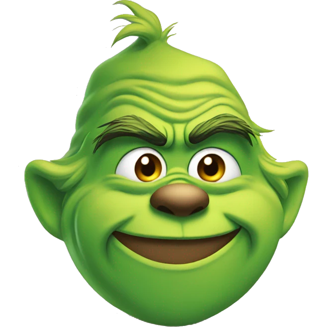 Grinch with a costume emoji