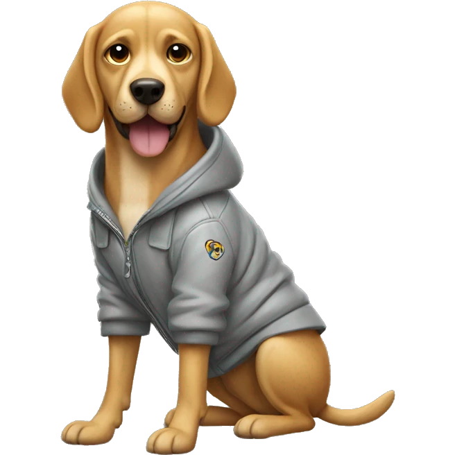 Perro con chaqueta  emoji
