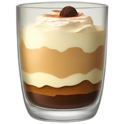 Tiramisu in a glass emoji
