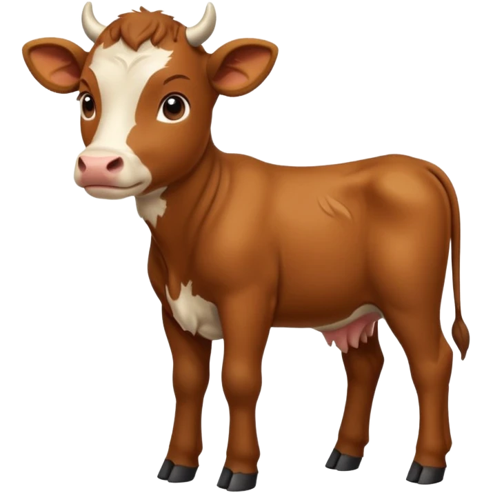 High resolution of A calf emoji