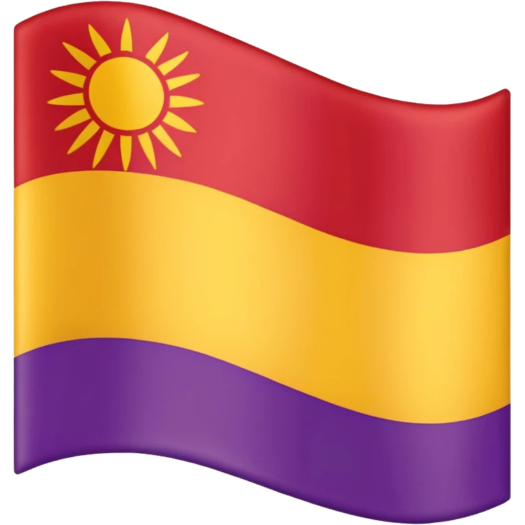 Bandera republicana española sin el símbolo del medio emoji