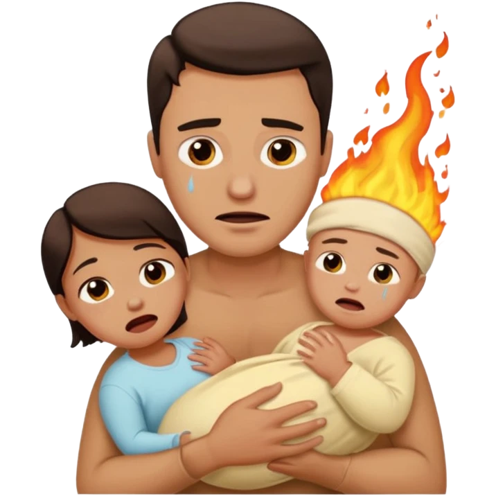  woman being burned in front of a very handsome man who carries a baby emoji