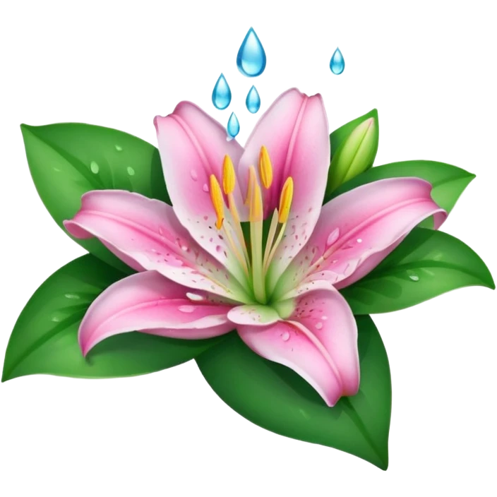 water pink lily circle leaf emoji