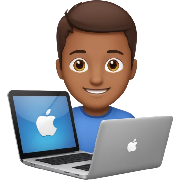 software engineer, casual wear, slightly brown skinned, with a laptop emoji
