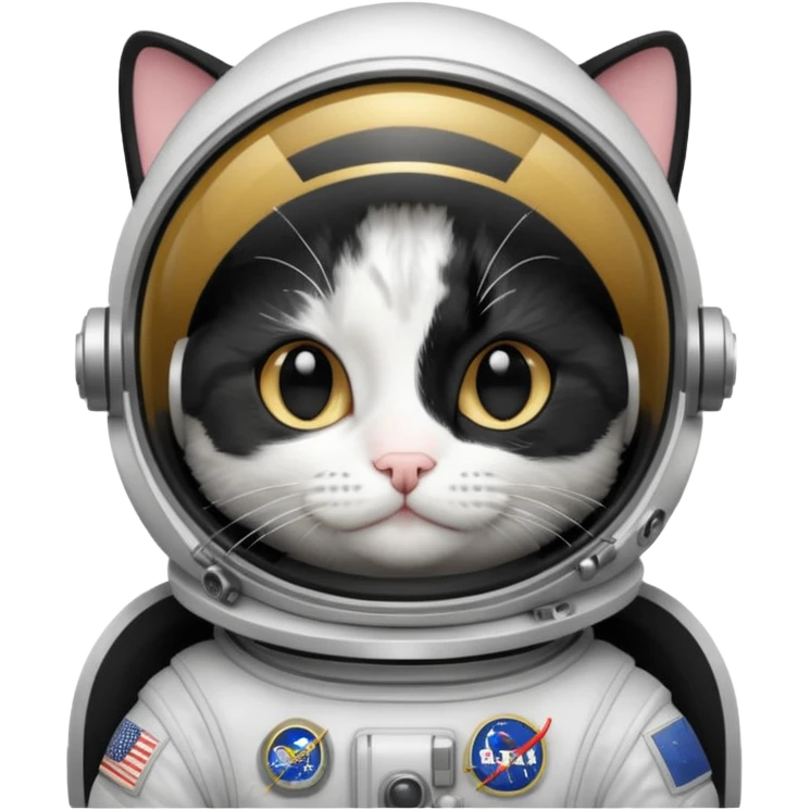 tuxedo cat Astronaut emoji