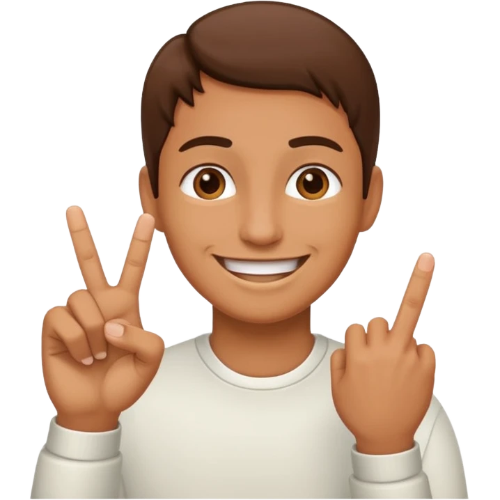 Finger tapping with smily face  emoji