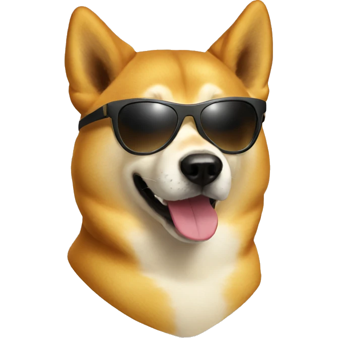 doge with sun glass emoji