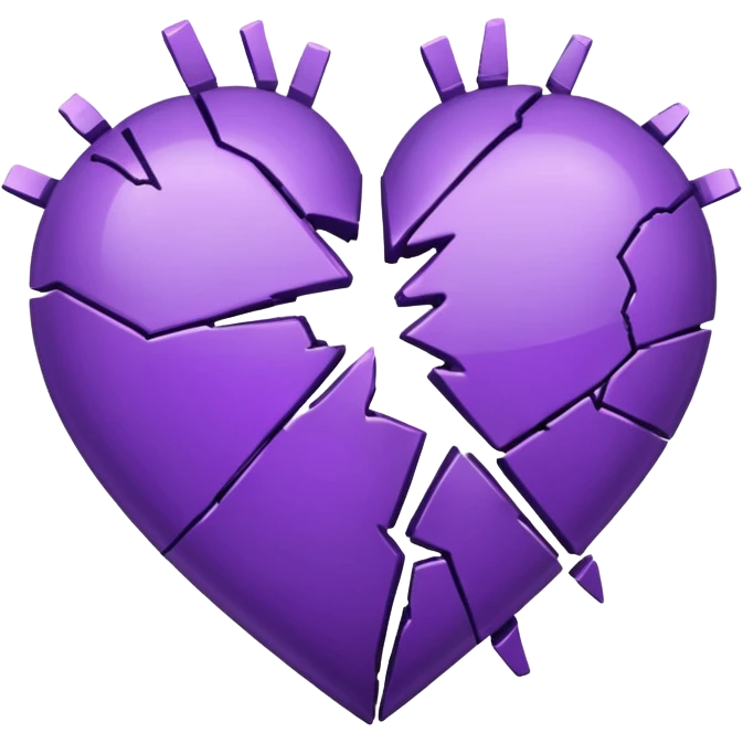 purple broken heart emoji
