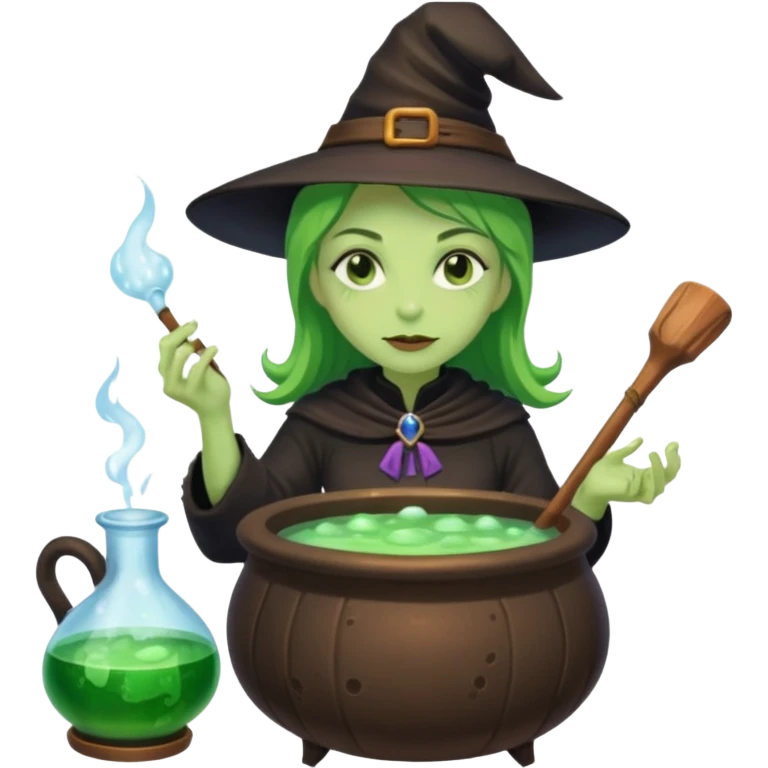 green witch cooking potion emoji