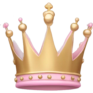 Light pink and gold crown emoji