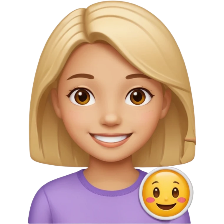 Stikers of a girl cute emoji