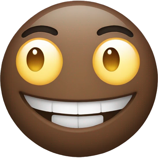 emoji smiling but with a crazy  emoji