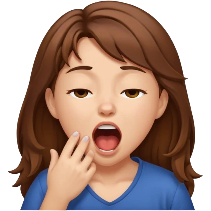 girl waking up emoji