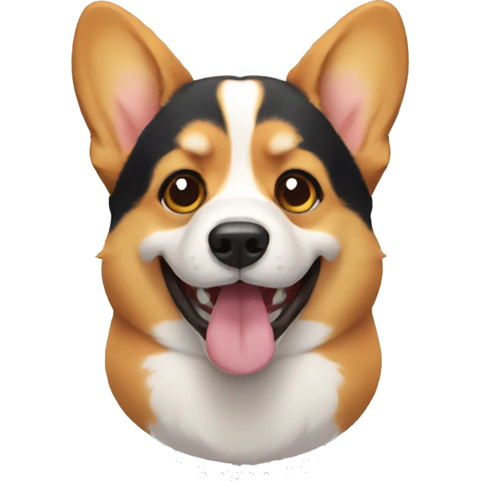 Corgi with a hungry face emoji