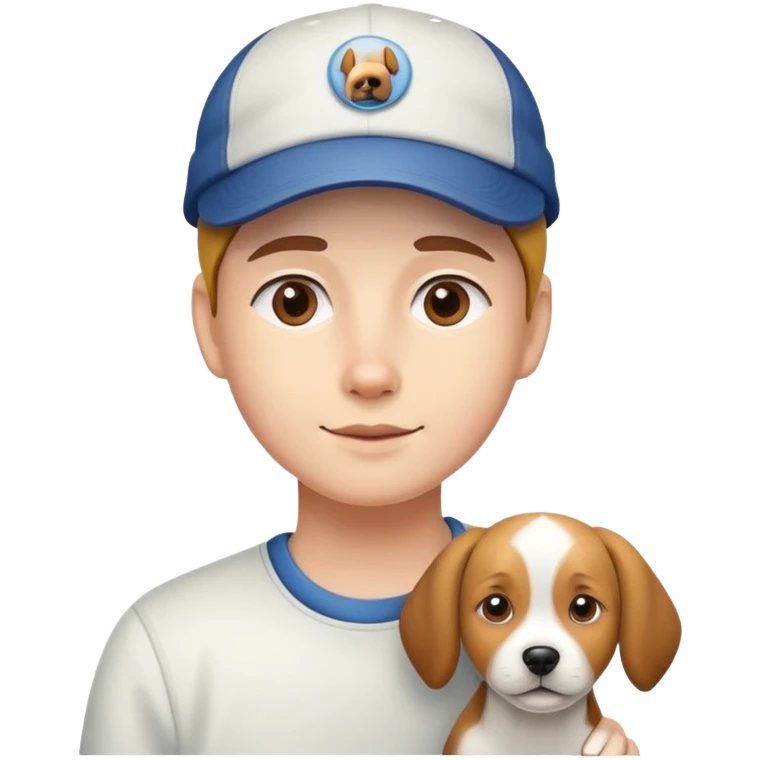 Cap with dog  emoji