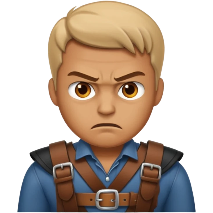 A man angry throwing a belt to someone’s ass emoji