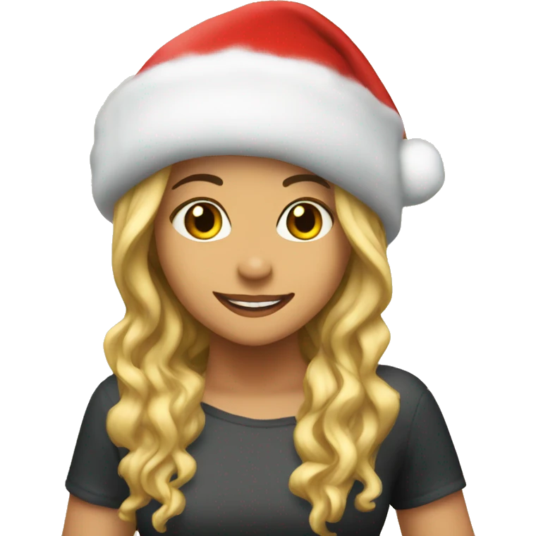 shakira with santa hat emoji