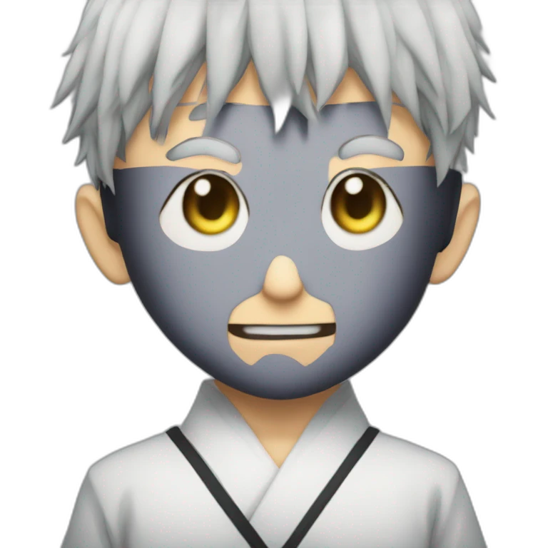 Satoru Gojo with his eyeband from jujutsu kaisen emoji
