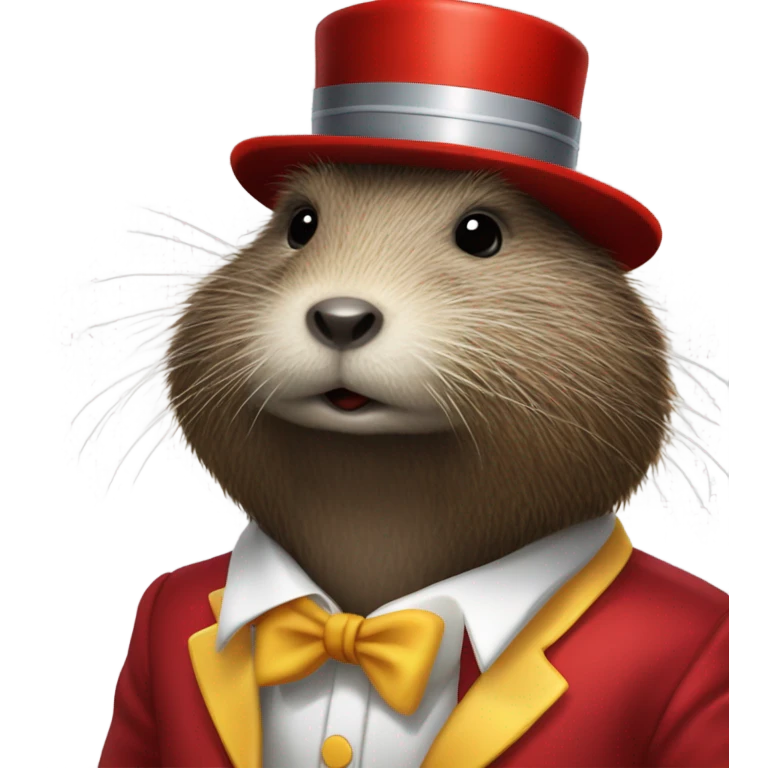 nutria disfrazada de payaso  emoji