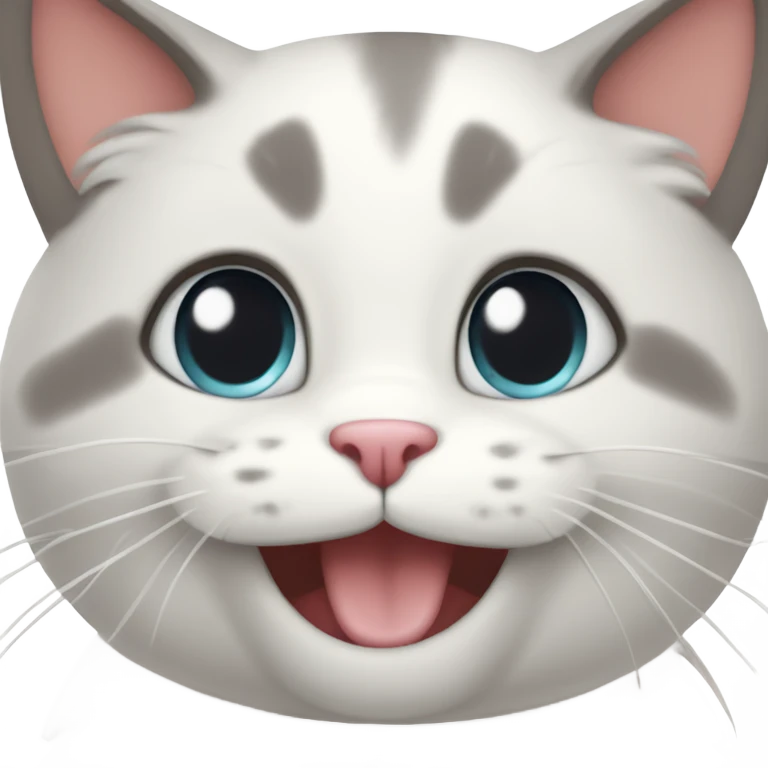 cutesy adorable cat smiling emoji