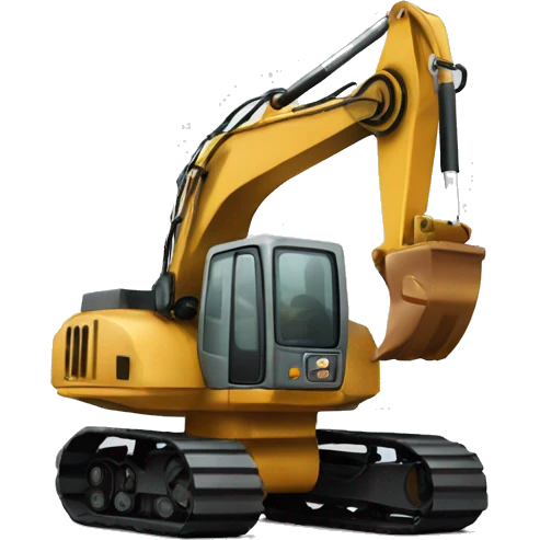 crear una maquina retroexcavadora trabajando emoji