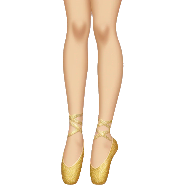 ballerina legs with glitter emoji