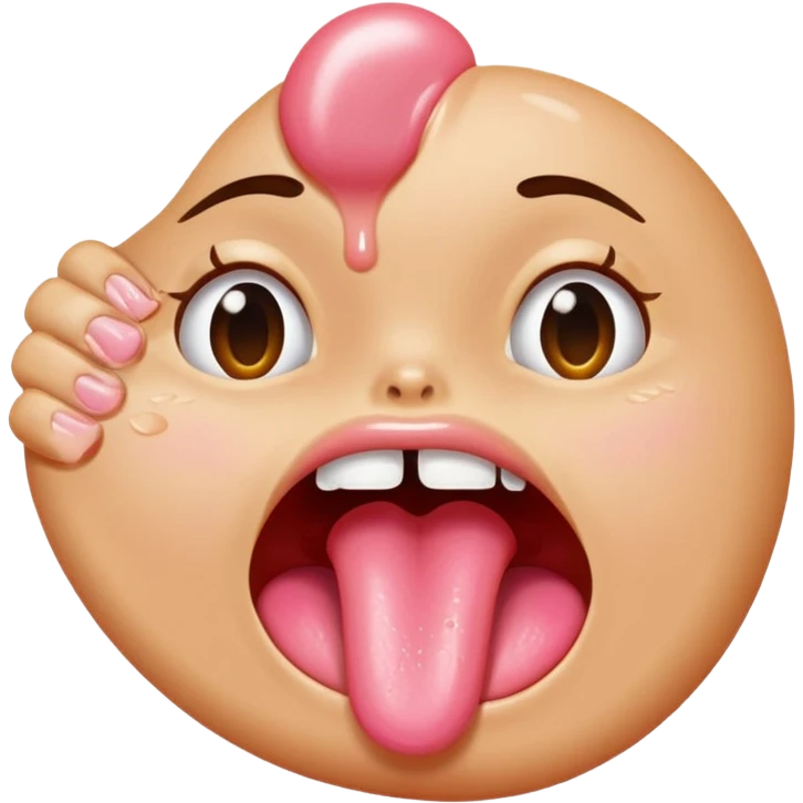 tongue licking toe emoji