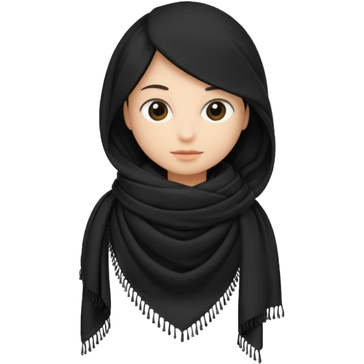 scarf black emoji