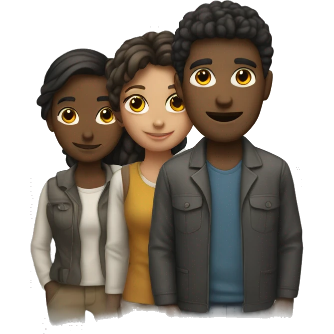 three people standing togeter emoji