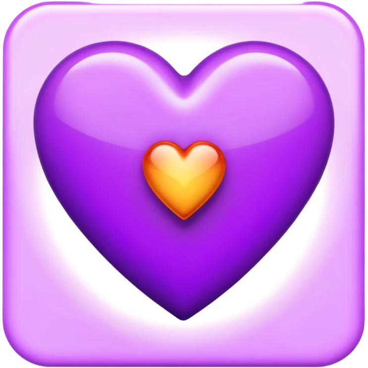 The Letter “i” inside a Purple Heart emoji