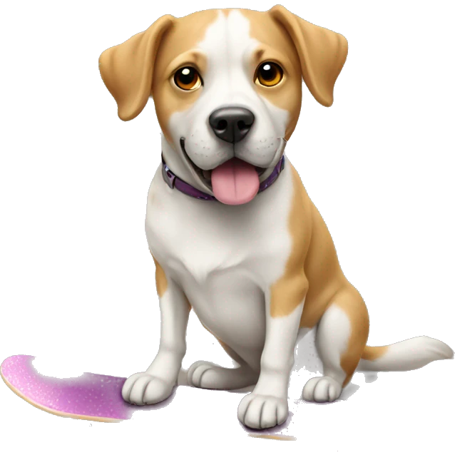 dog with skate emoji