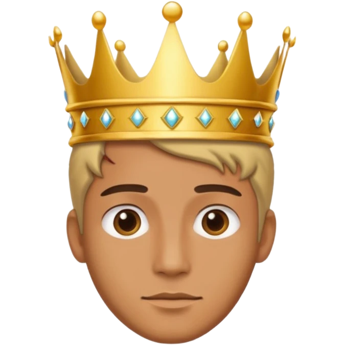 Un hombre persona enamorado y con una corana emoji