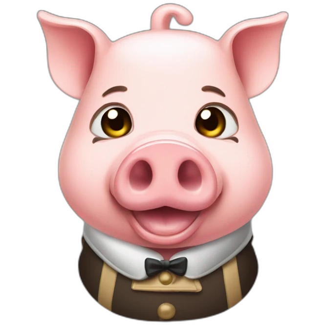 a pig dressing licor emoji