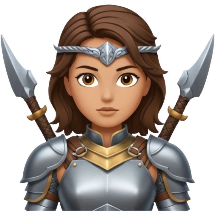 Valkyrie warrior brunetter emoji