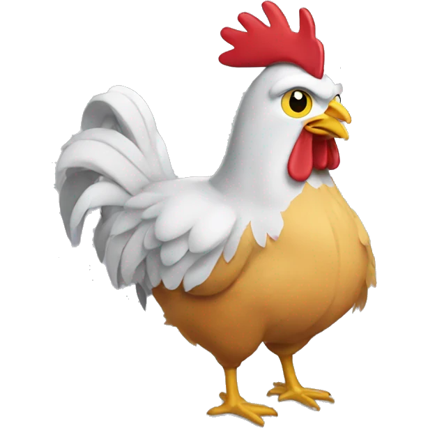 Chicken wearing a hoodie emoji