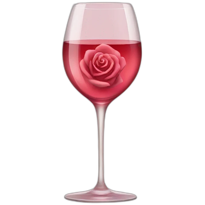 Rose wine glass emoji